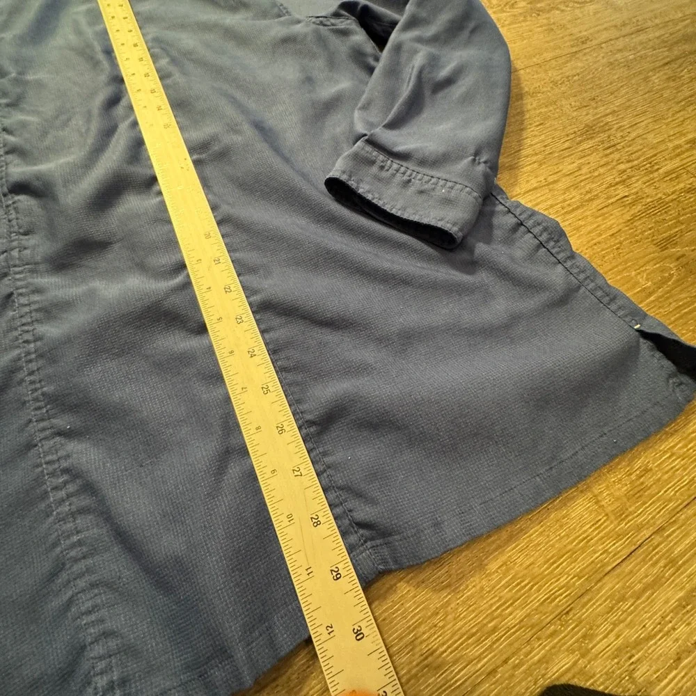 ExOfficio Shirt Mens L Blue Vented Outdoor Performance Fishing Gorpcore River